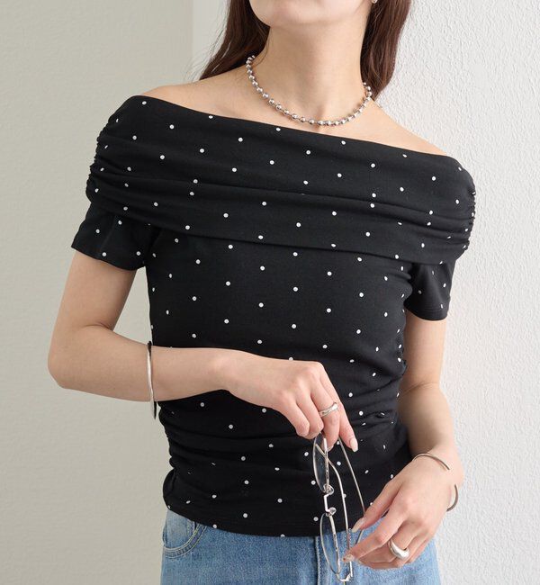  「ドットオフショルTシャツ」|Tシャツ・カットソー|