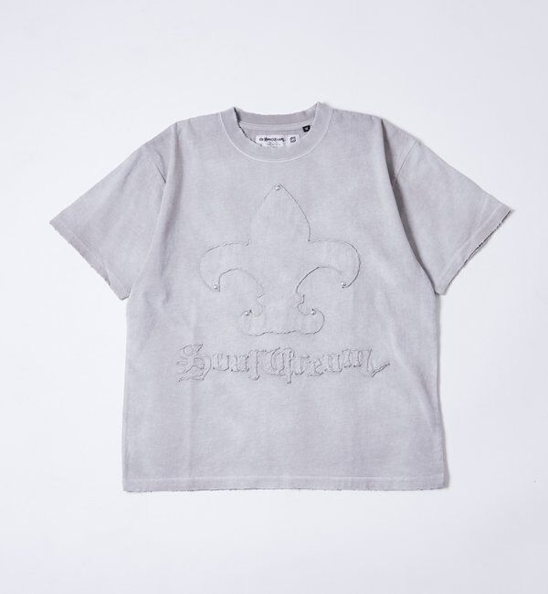  「Sourcreamユリ紋章貼り付けTEE」|Tシャツ・カットソー|グレー