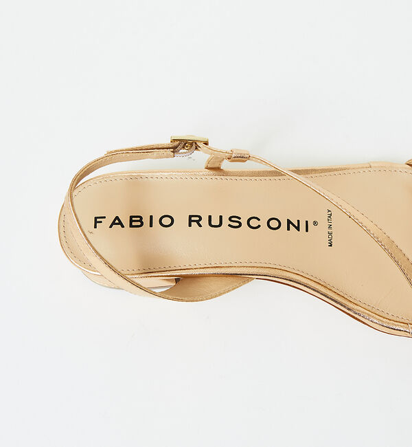 AU BANNISTER「●FABIO RUSCONI メタリック華奢ストラップサンダル」|サンダル|
