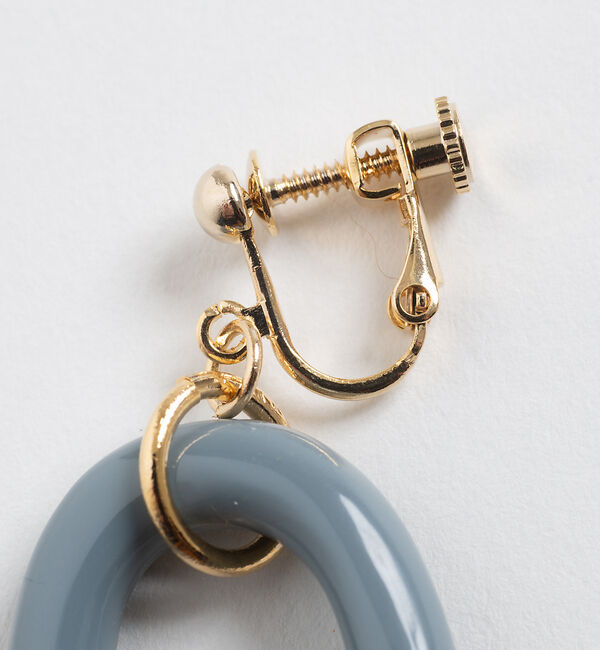 LOWELL things「●C/ミンクファー&times;アクリルイヤリング」|ピアス|