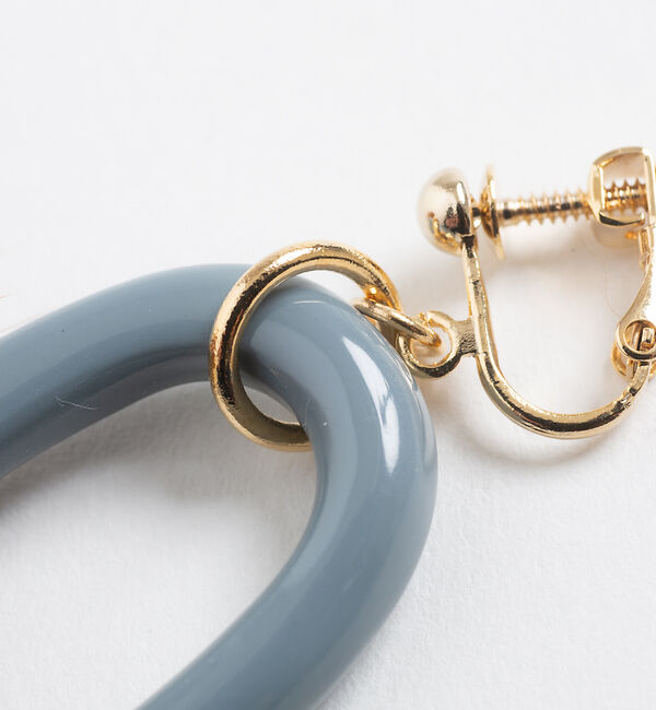 LOWELL things「●C/ミンクファー&times;アクリルイヤリング」|ピアス|