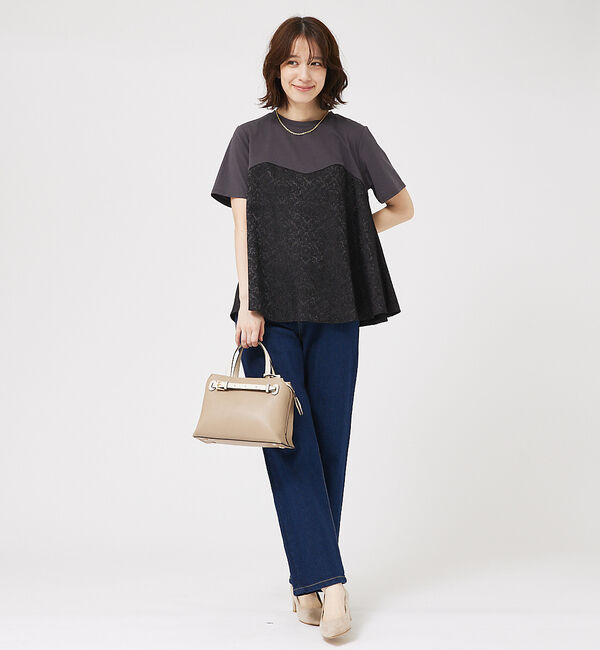 abahouse mavie「ジャガードコンビプルオーバー」|Tシャツ・カットソー|
