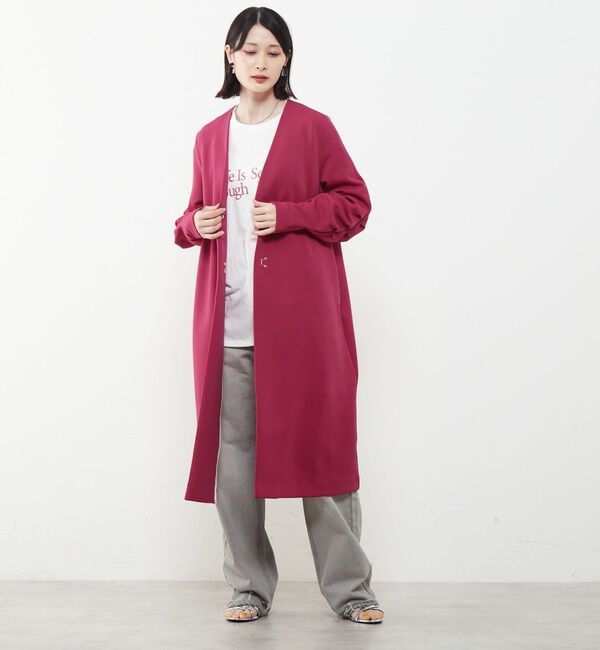 Soffitto「《定番》ノーカラータックスリーブコート」|その他|