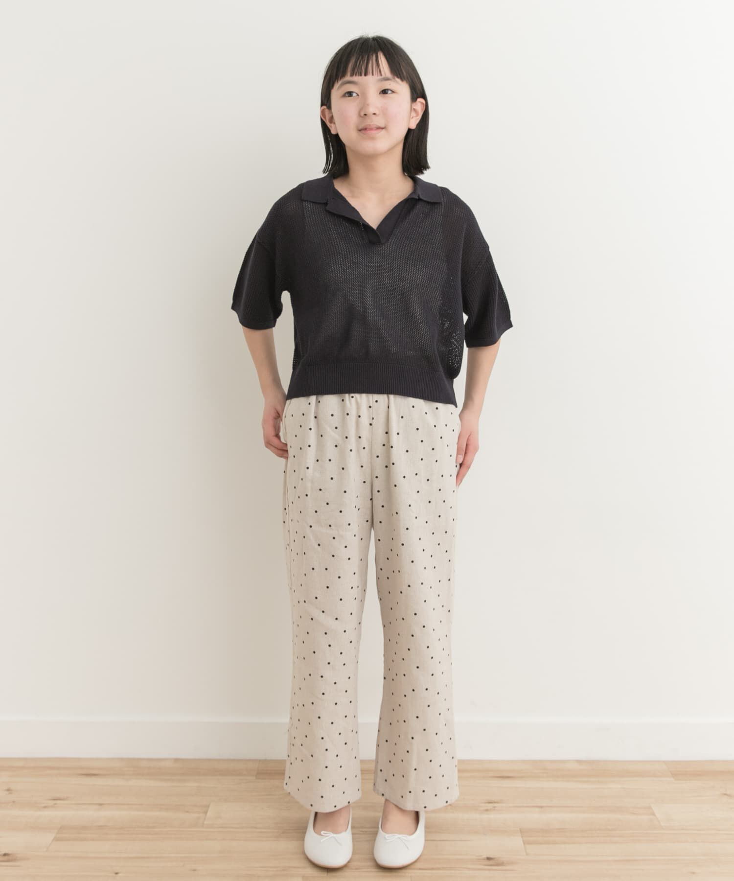 URBAN RESEARCH DOORS「クロップドメッシュシャツ(KIDS)」|ニット・セーター|