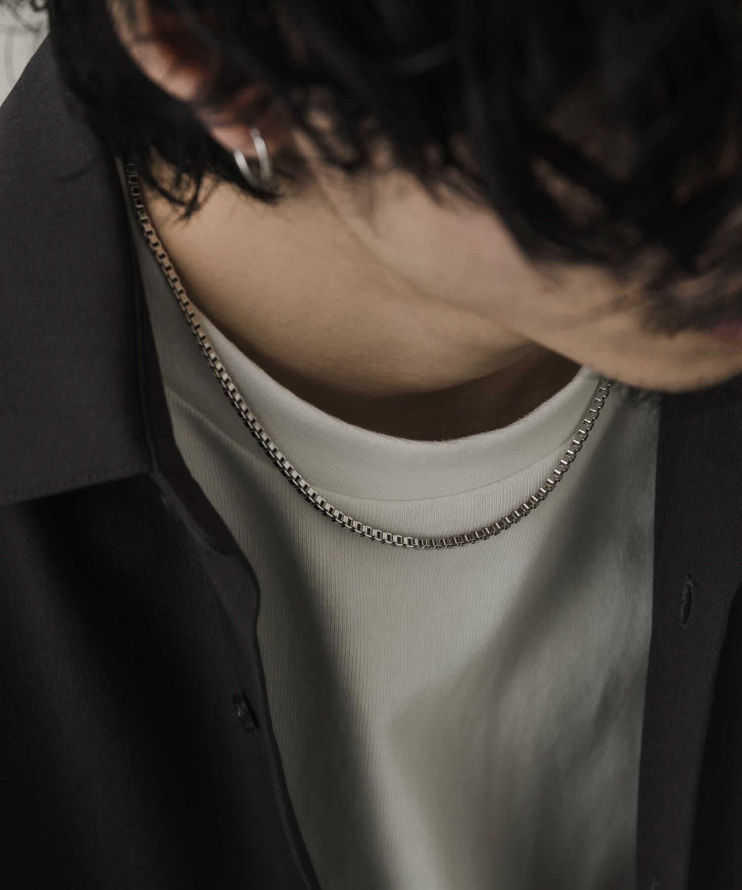 SMELLY「ボックスチェーンマンテルネックレス」|ネックレス|