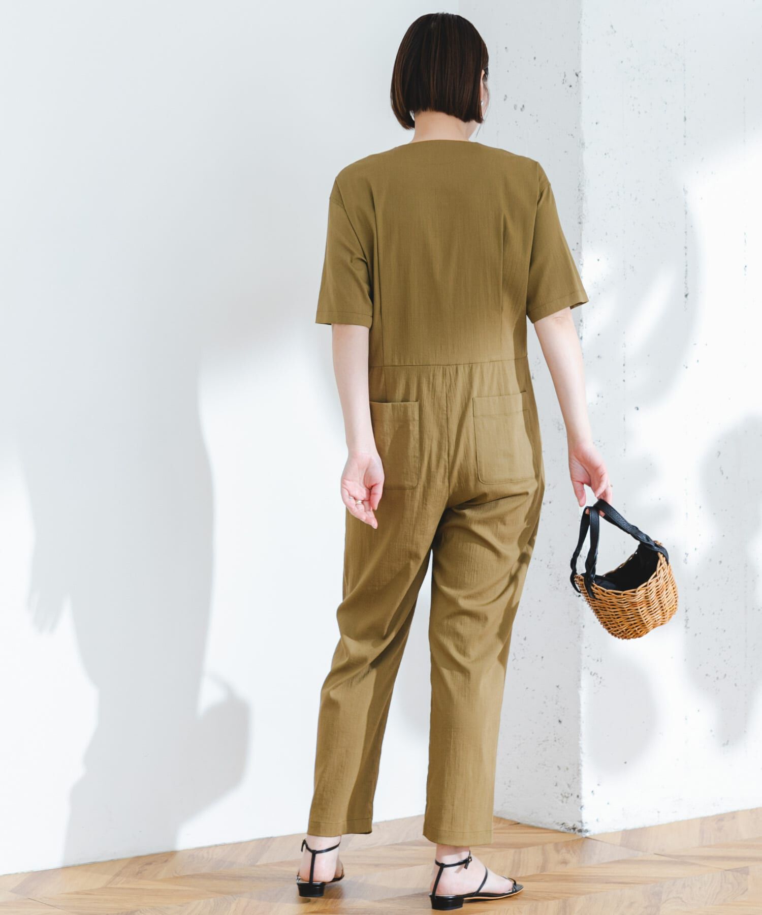 URBAN RESEARCH ROSSO「F by ROSSO　ウエスト切り替えVネックオールインワン」|スカート|