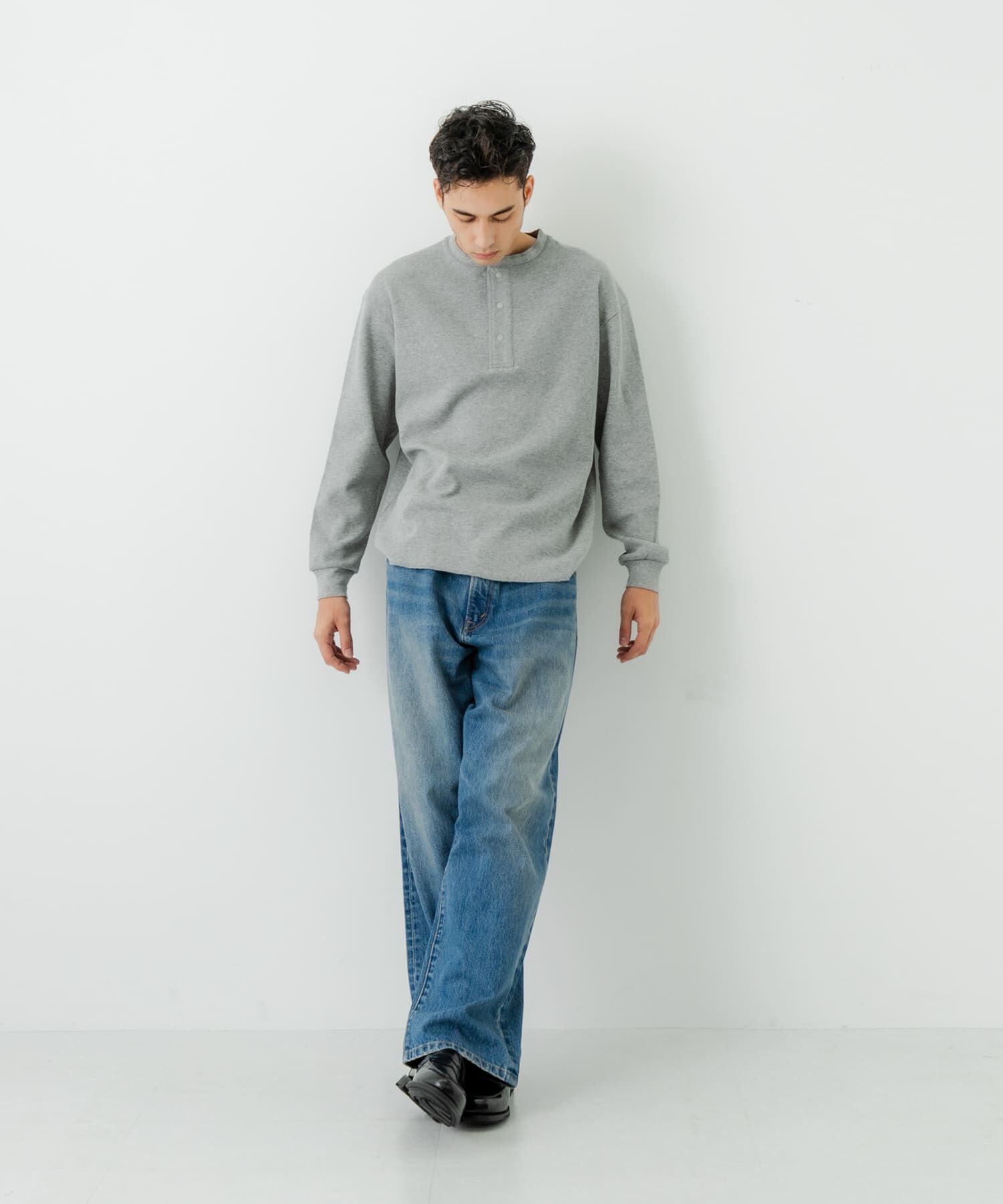 URBAN RESEARCH「『UR TECH』度詰めワッフルヘンリーロングスリーブ」|Tシャツ・カットソー|
