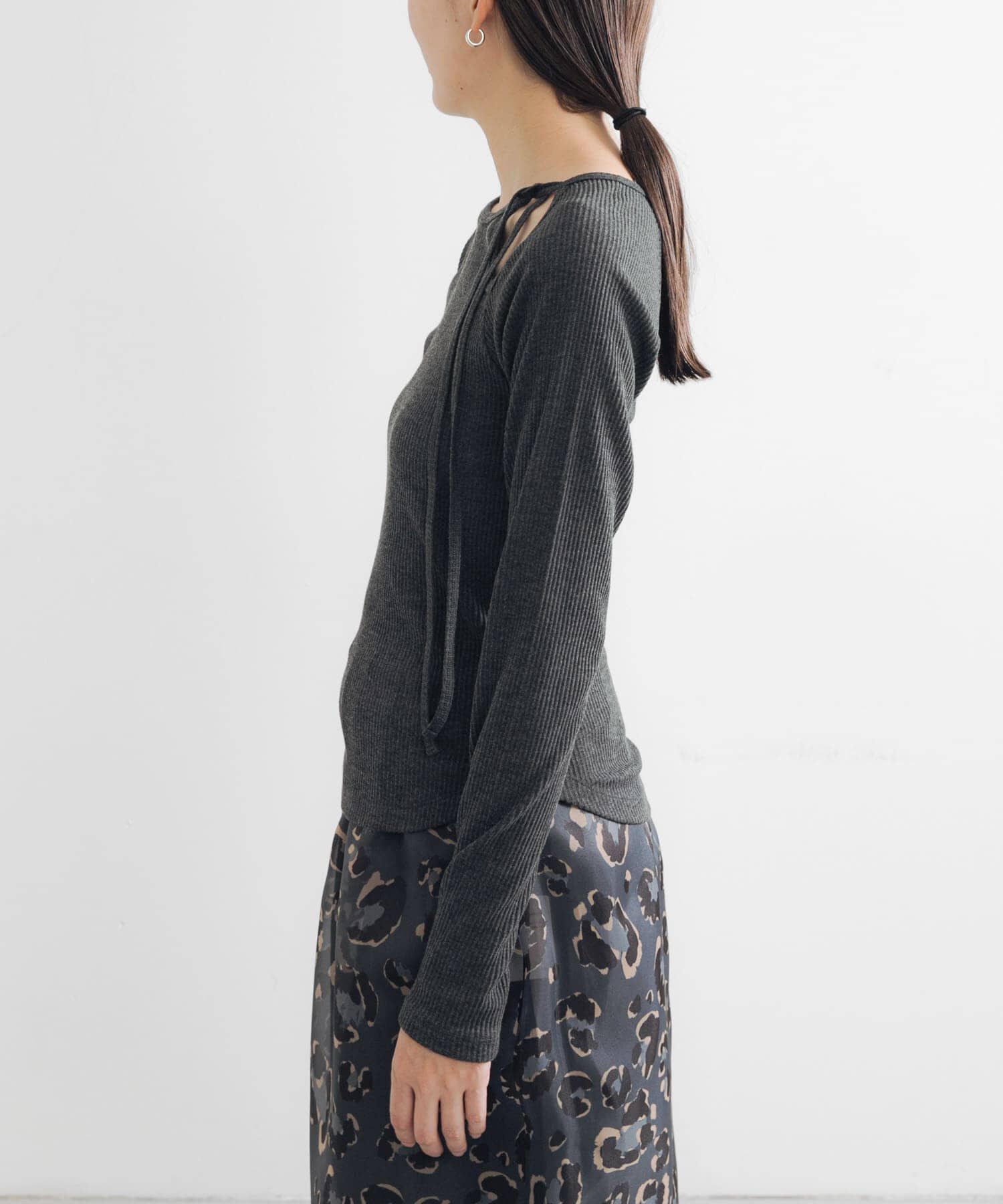 URBAN RESEARCH「カットアウトリブトップス」|Tシャツ・カットソー|