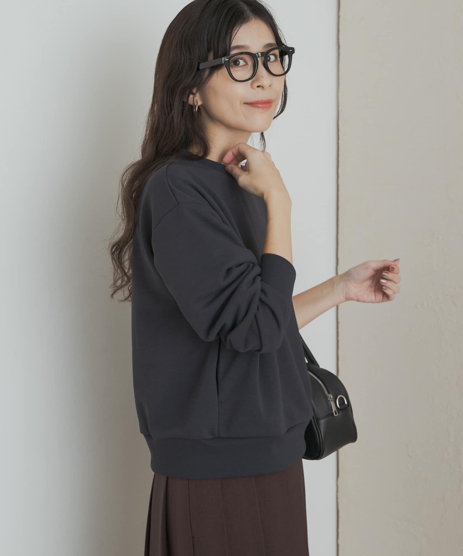 URBAN RESEARCH DOORS「速乾裏毛サイドポケットプルオーバー」|Tシャツ・カットソー|チャコールグレー