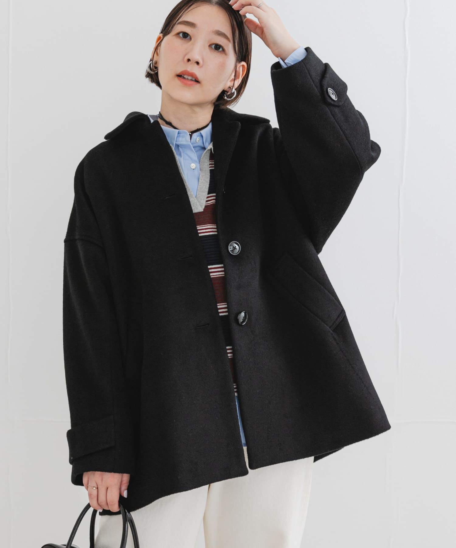 URBAN RESEARCH ROSSO「F by ROSSO　『UR TECH』ビーバーテントラインコート」|ステンカラーコート|
