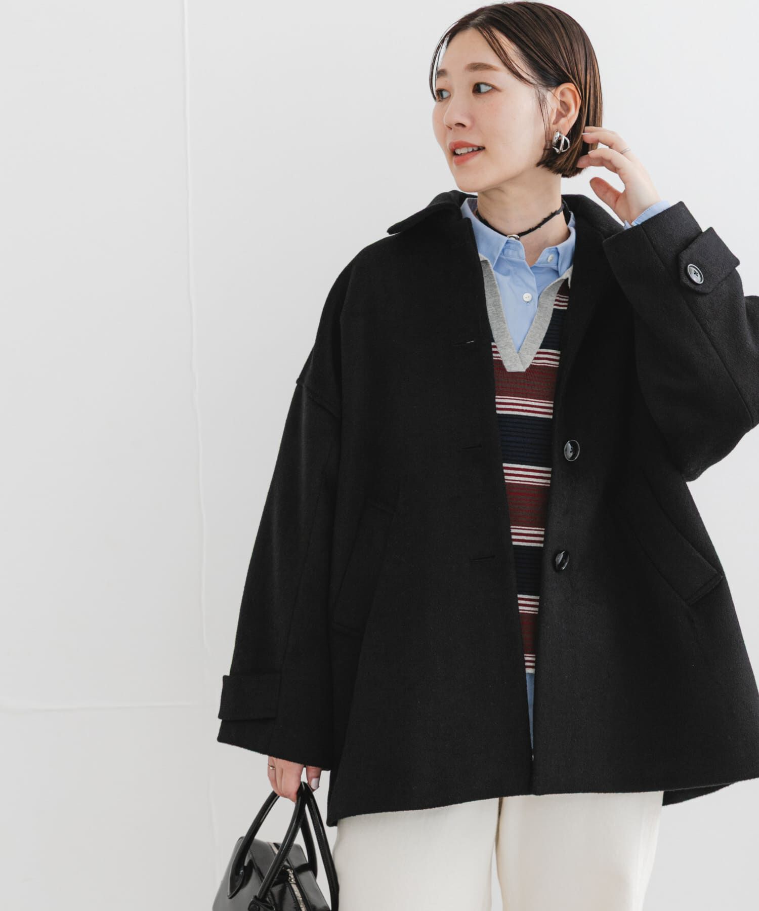 URBAN RESEARCH ROSSO「F by ROSSO　『UR TECH』ビーバーテントラインコート」|ステンカラーコート|