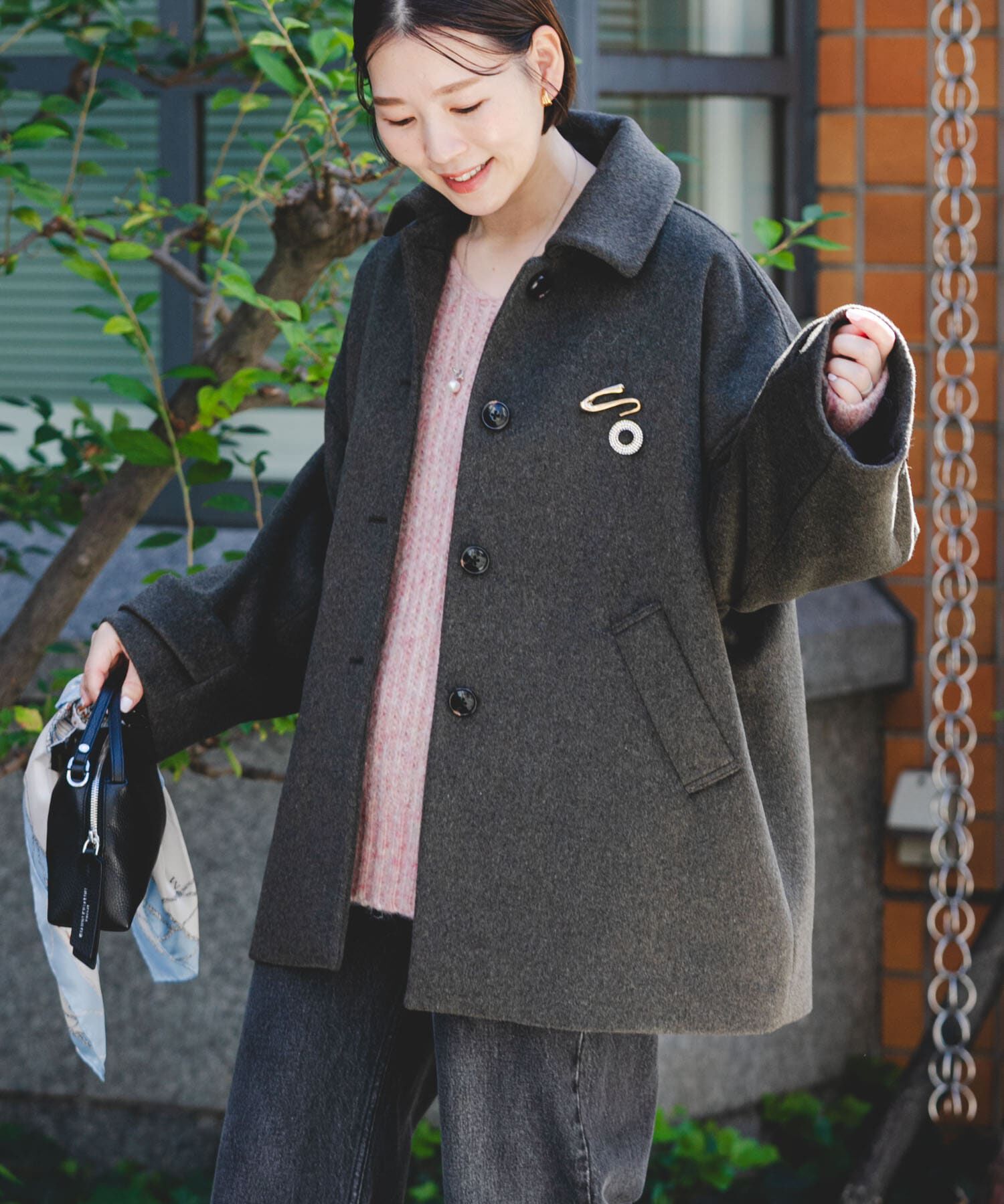 URBAN RESEARCH ROSSO「F by ROSSO　『UR TECH』ビーバーテントラインコート」|ステンカラーコート|