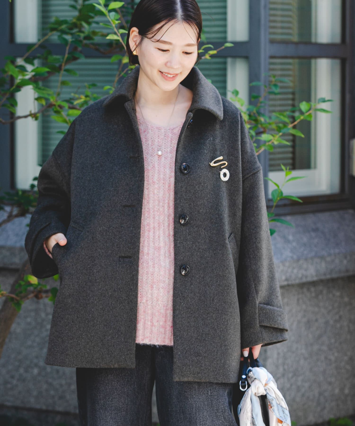 URBAN RESEARCH ROSSO「F by ROSSO　『UR TECH』ビーバーテントラインコート」|ステンカラーコート|