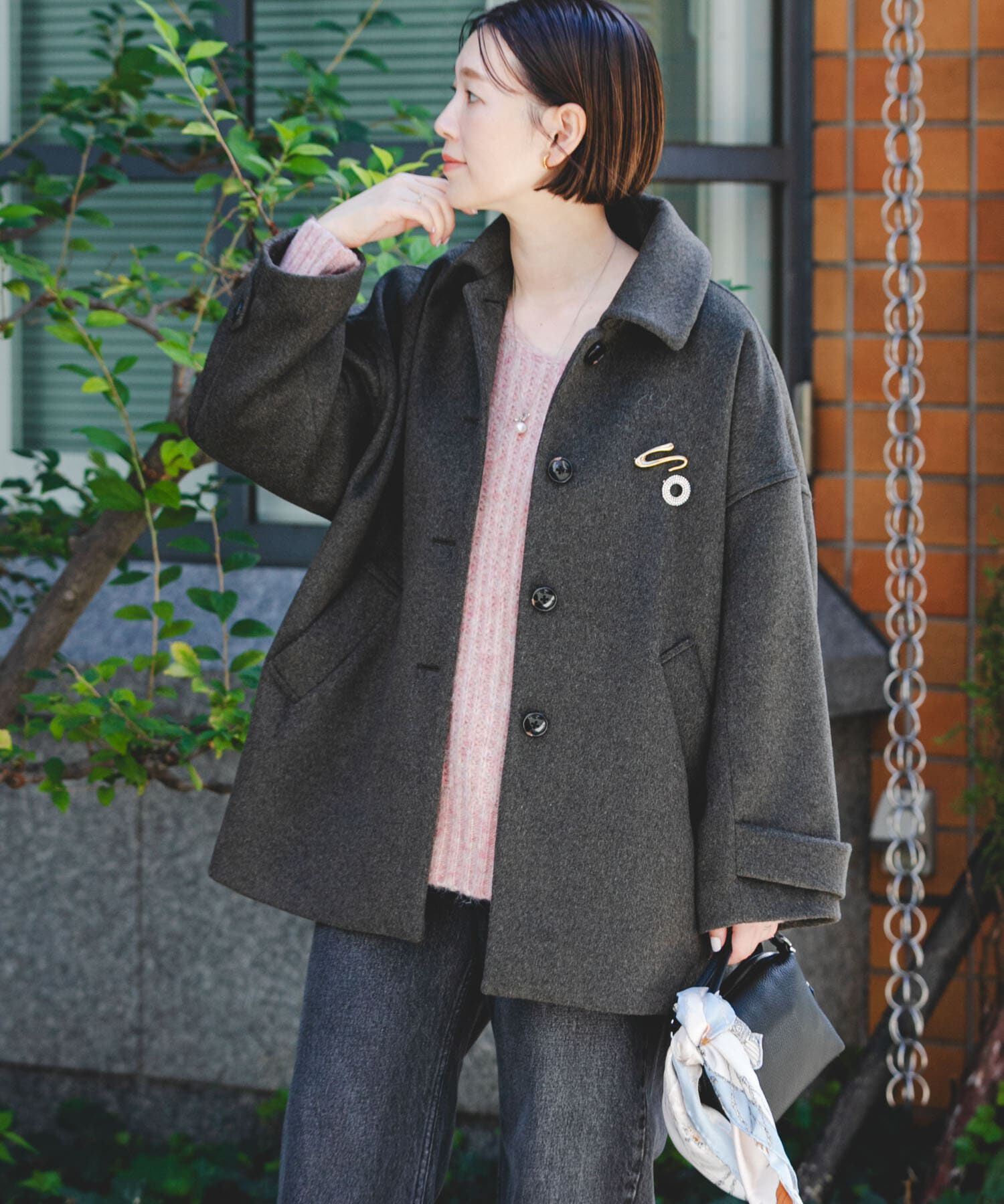 URBAN RESEARCH ROSSO「F by ROSSO　『UR TECH』ビーバーテントラインコート」|ステンカラーコート|