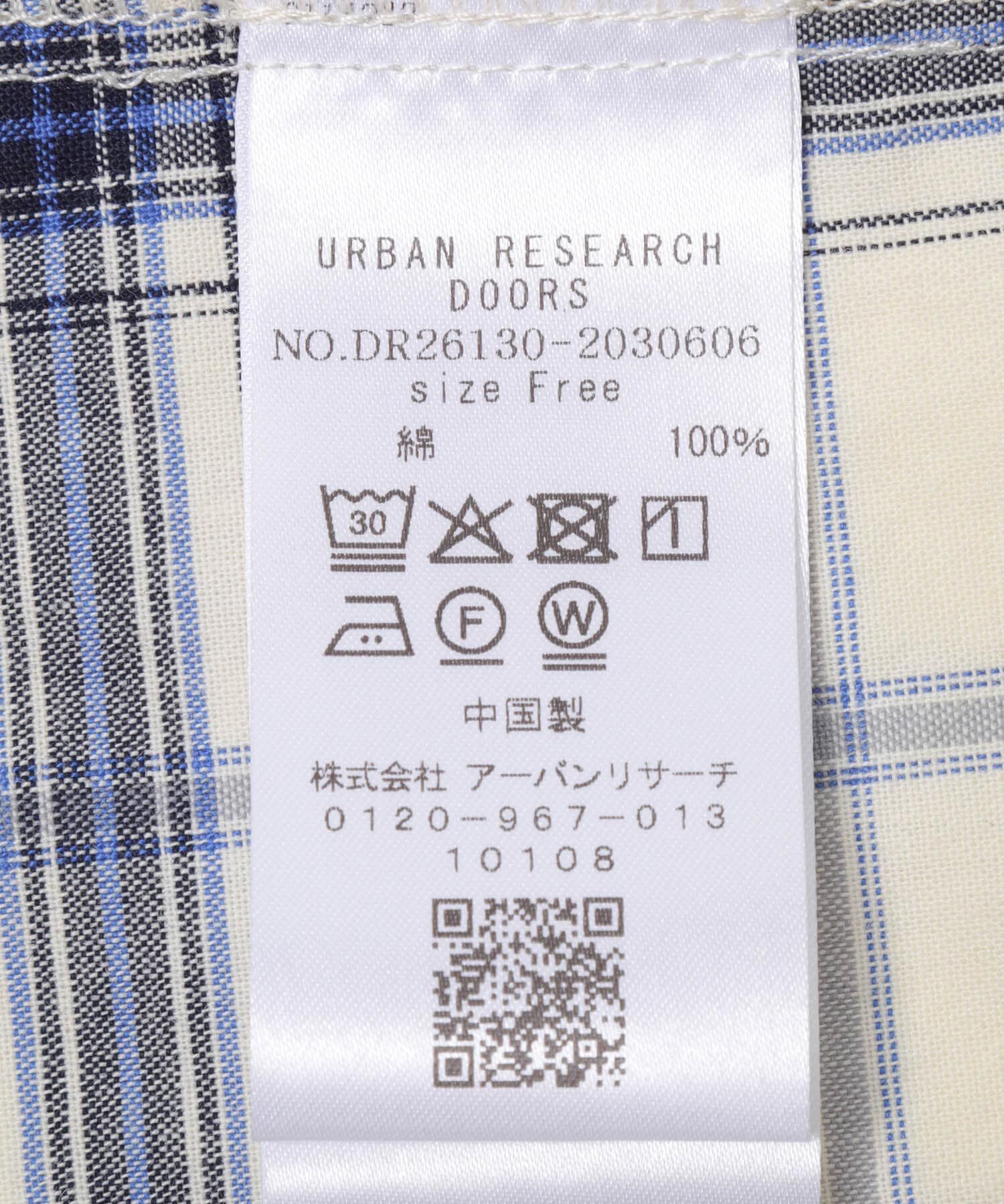 URBAN RESEARCH DOORS「チェックフリルブラウス」|シャツ・ブラウス|