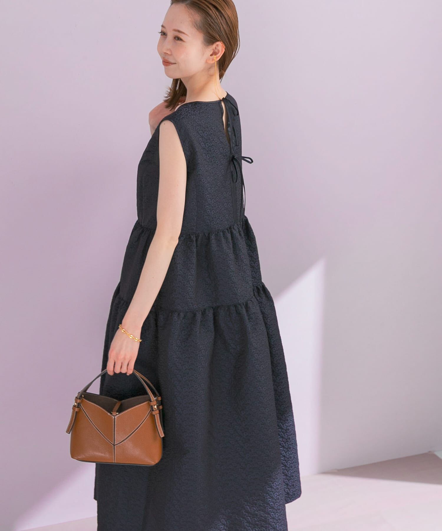 URBAN RESEARCH ROSSO「フラワージャガードフォルムワンピース」|ワンピース|