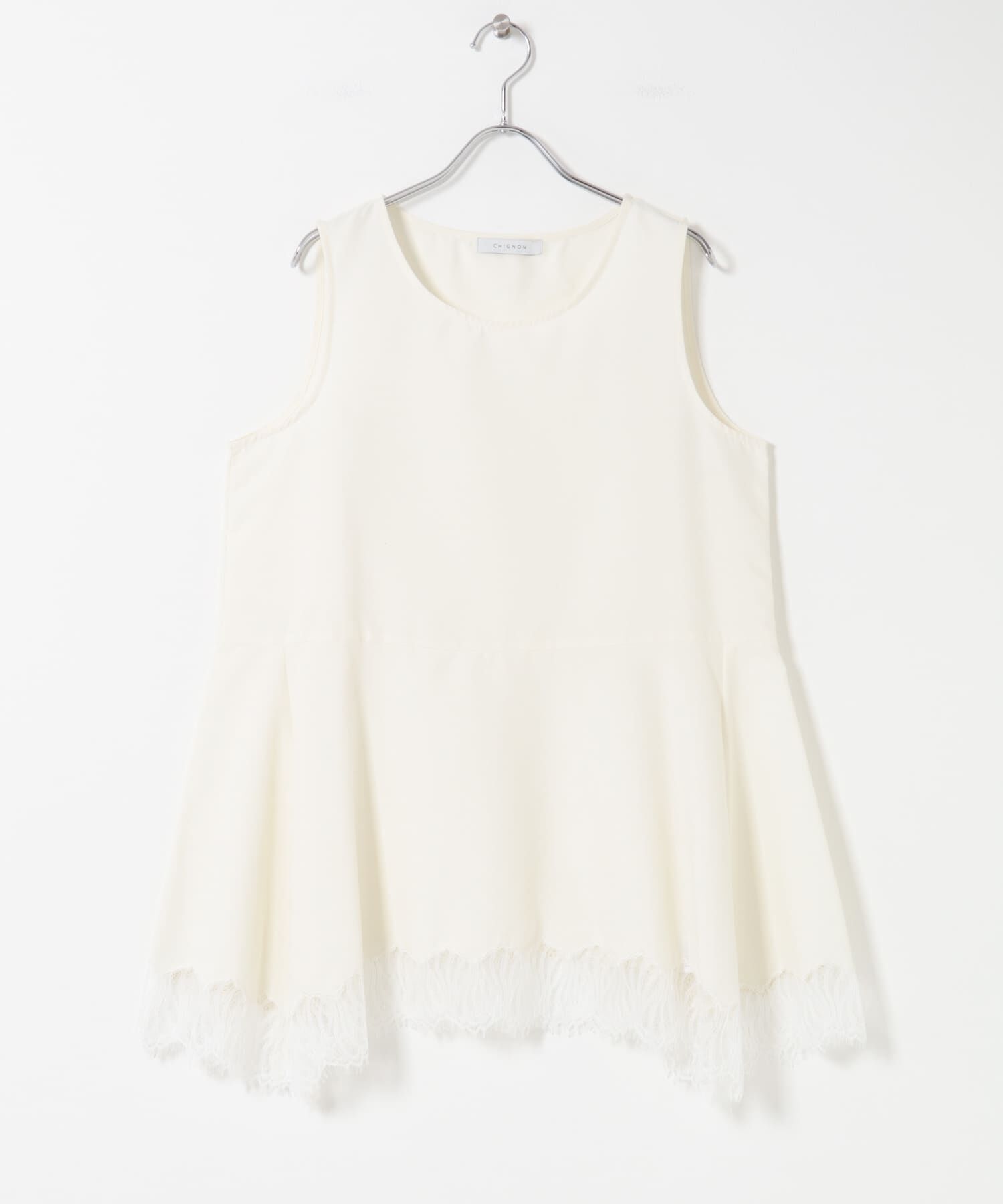 URBAN RESEARCH ROSSO「CHIGNON　ヘムレースサテンタンクトップ」|タンクトップ|