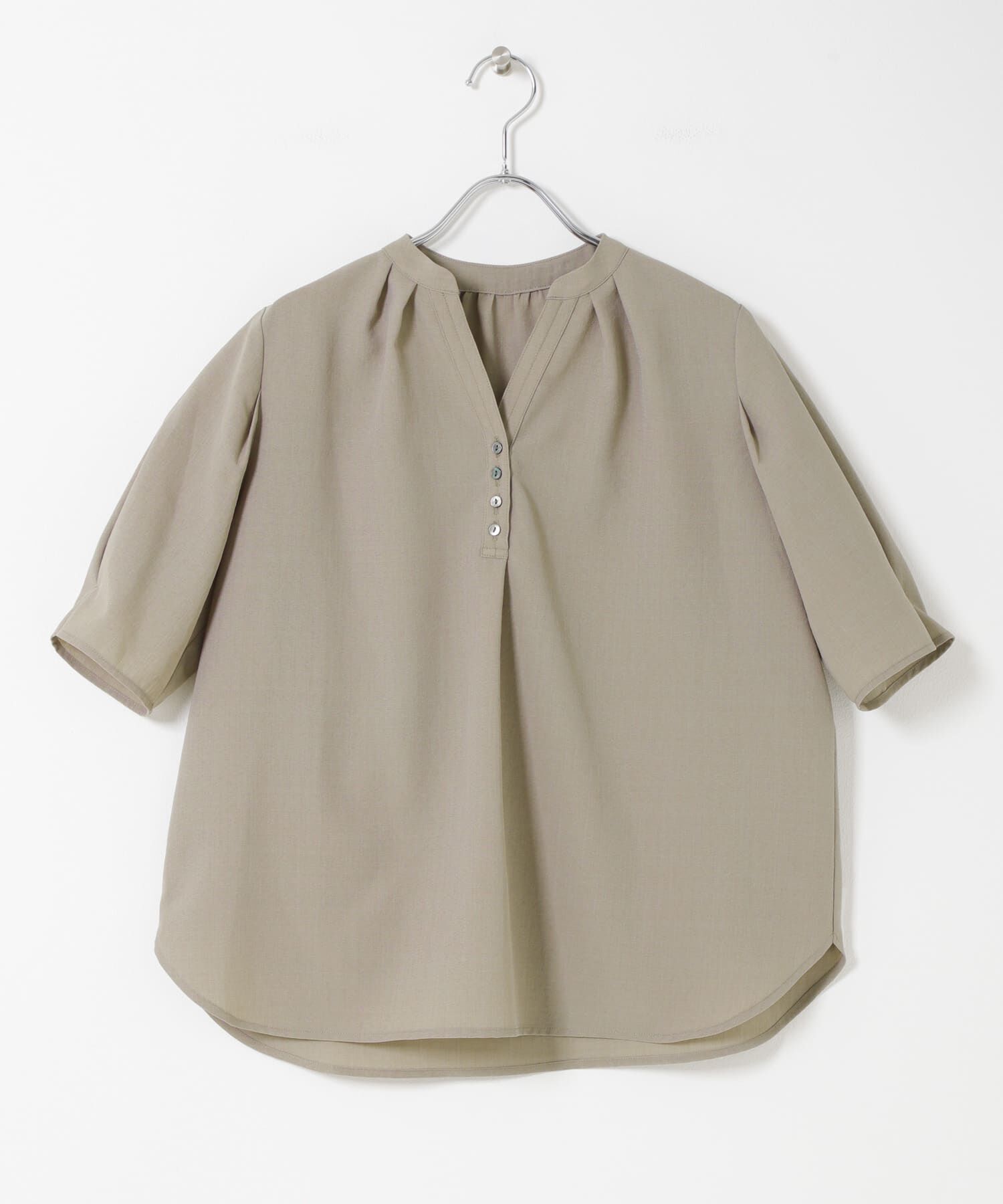 URBAN RESEARCH ROSSO「『UR TECH DRYLUXE』 デザインスリーブブラウス」|シャツ・ブラウス|
