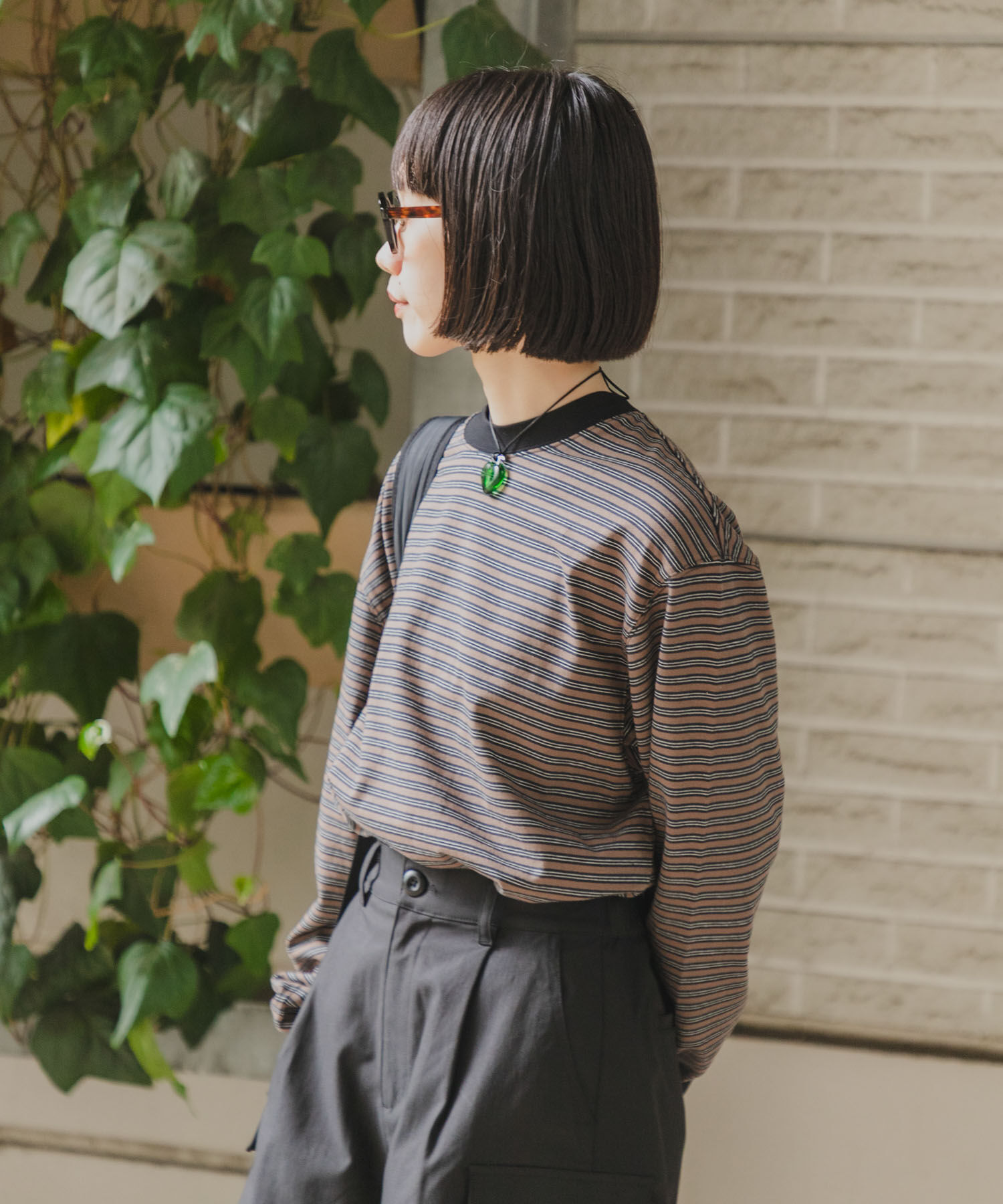 URBAN RESEARCH DOORS「『スタッフ企画』マルチボーダーロングTシャツ」|Tシャツ・カットソー|