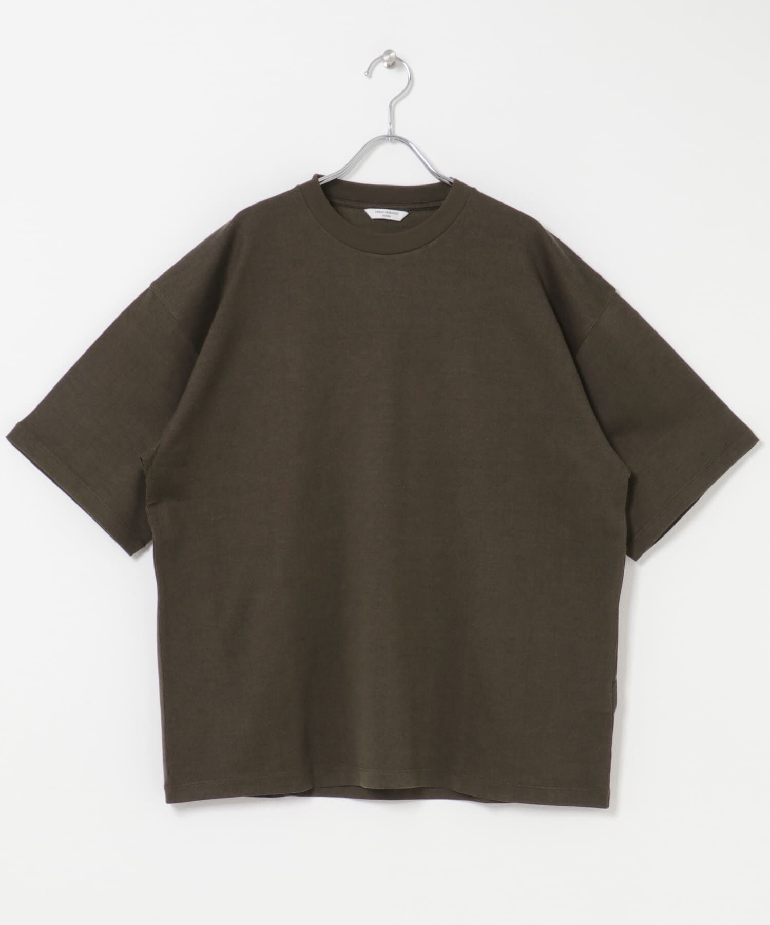 URBAN RESEARCH DOORS「コットンレーヨンクルーネック ショートスリーブ Tシャツ」|Tシャツ・カットソー|ブラウン
