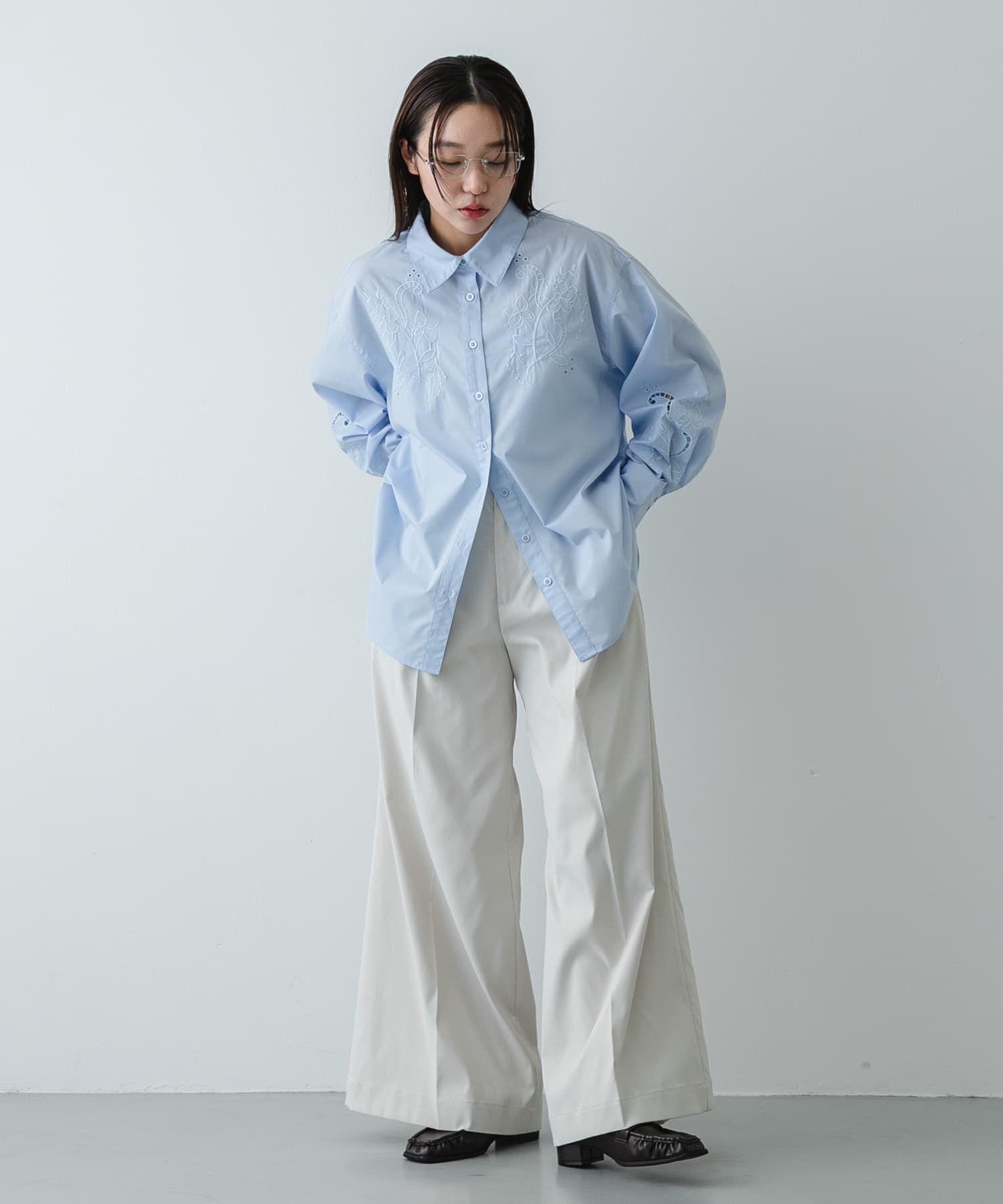 SENSE OF PLACE by URBAN RESEARCH「カットワークエンブロイダリーシャツ」|シャツ・ブラウス|