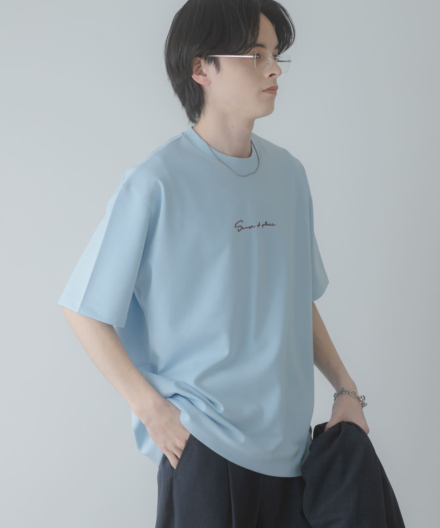 SENSE OF PLACE by URBAN RESEARCH「『一部WEB限定カラー』シシュウポンチショートスリーブTシャツ」|Tシャツ・カットソー|