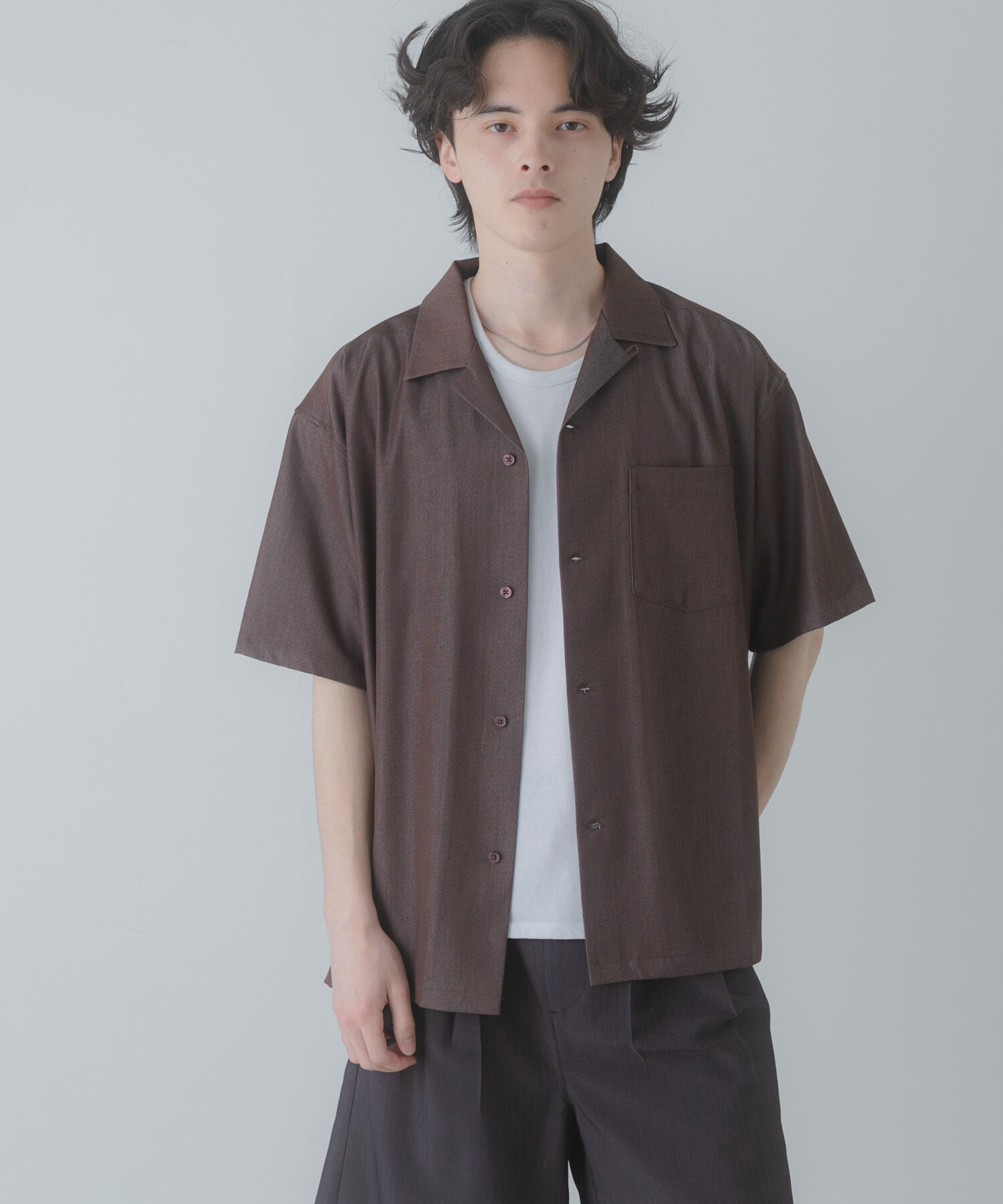 SENSE OF PLACE by URBAN RESEARCH「シャンブレーオープンカラーシャツ」|シャツ・ブラウス|