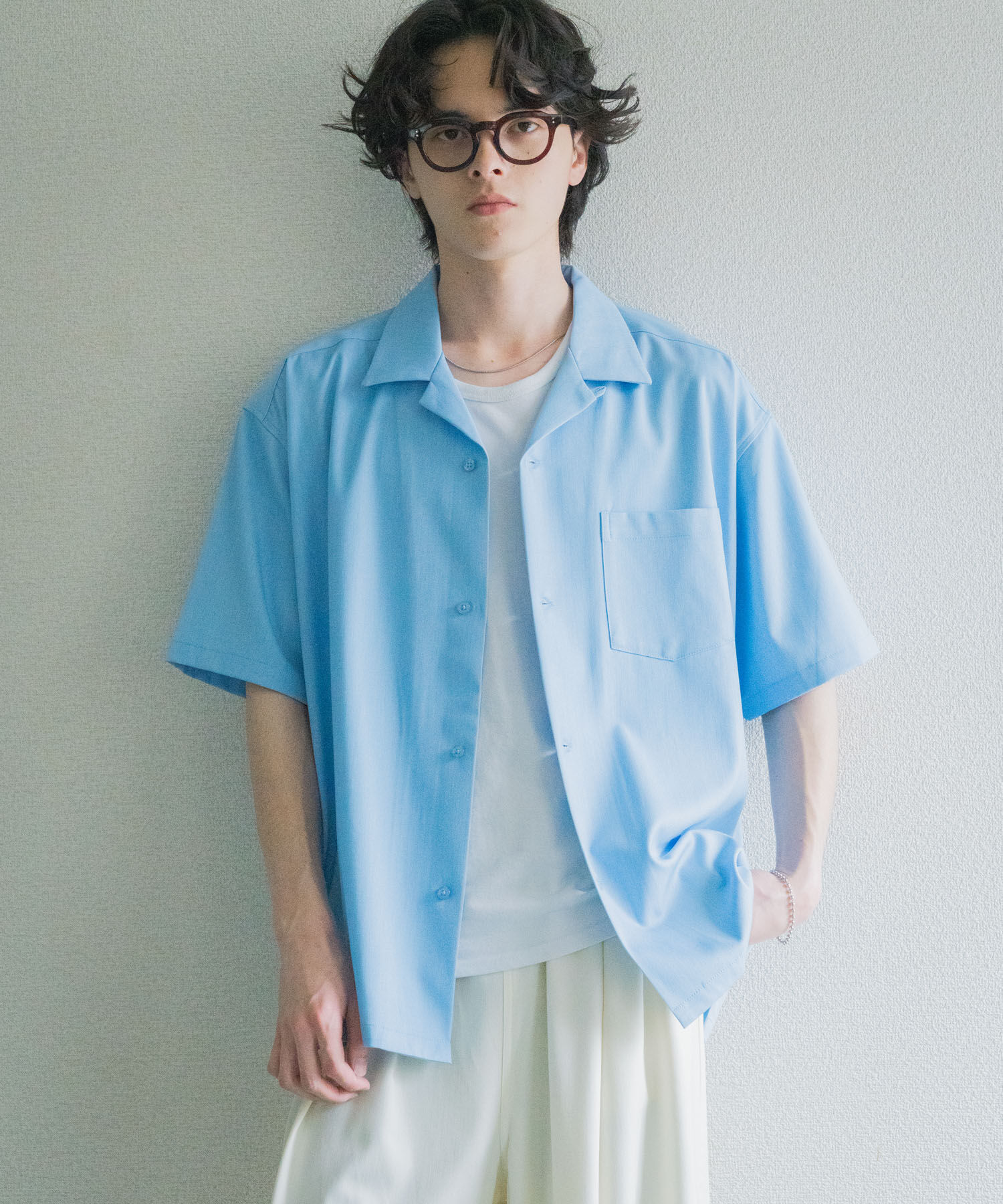 SENSE OF PLACE by URBAN RESEARCH「シャンブレーオープンカラーシャツ」|シャツ・ブラウス|