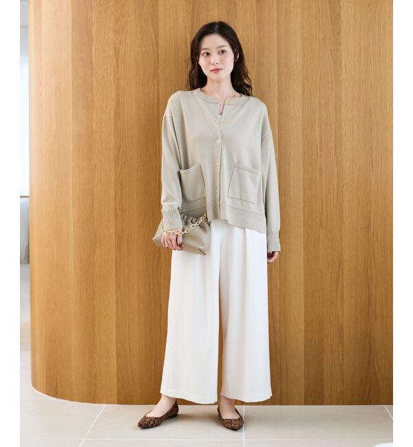  「ウールライクフロントタックワイドクロップドパンツ」|その他|
