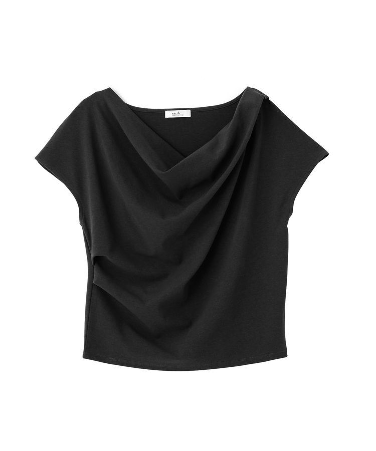 earth music&ecology「フレンチスリーフドレーププルオーバー」|Tシャツ・カットソー|Black