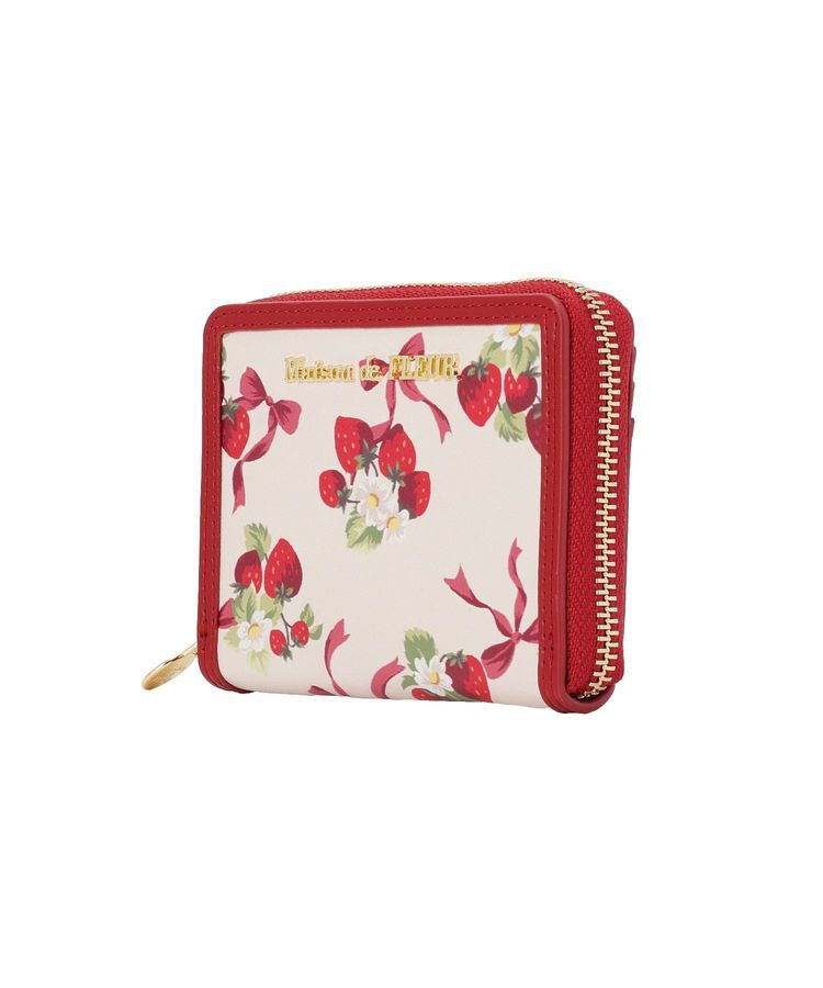 Maison de FLEUR「いちご柄フラグメントケース」|財布|