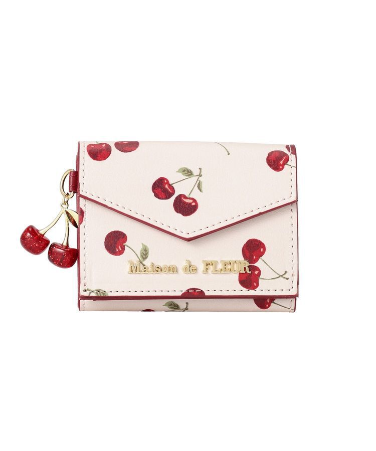 Maison de FLEUR「リーフ付きチェリープチウォレット」|財布|