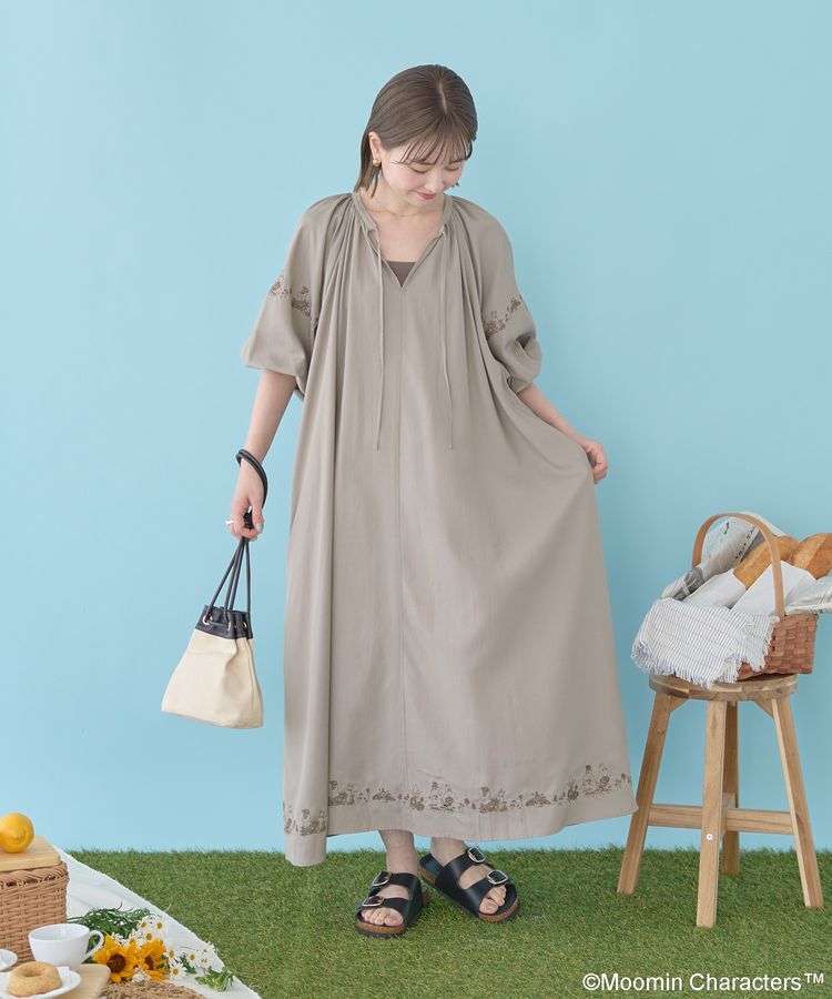 AMERICAN HOLIC「【WEB限定】Moomin 刺繍スキッパーワンピース」|ワンピース|