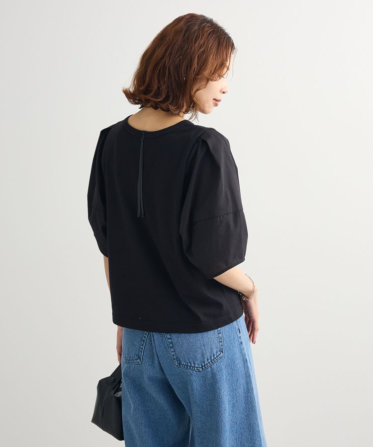 Green Parks「・ELENCARE DUE バックZIPハイブリットT」|Tシャツ・カットソー|Black