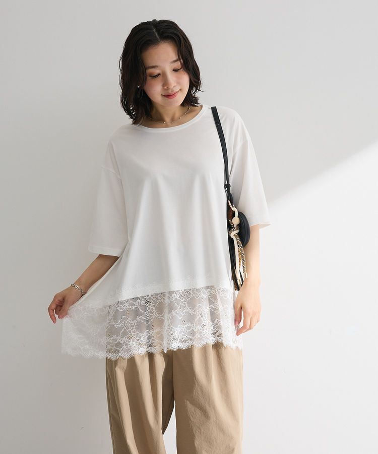 Green Parks「裾イレヘムレースプルオーバー」|Tシャツ・カットソー|