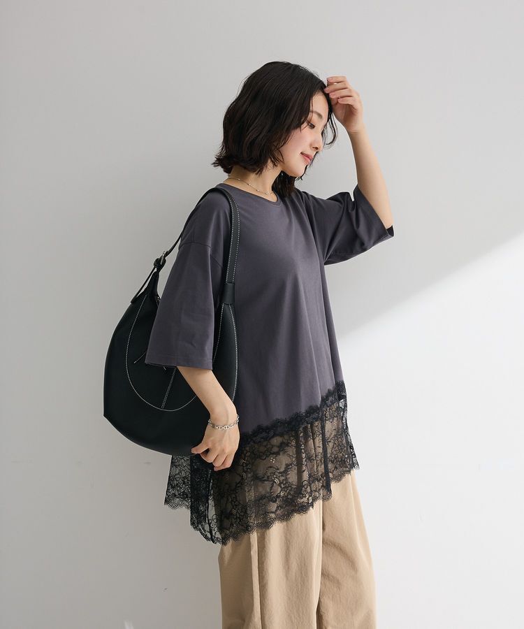 Green Parks「裾イレヘムレースプルオーバー」|Tシャツ・カットソー|