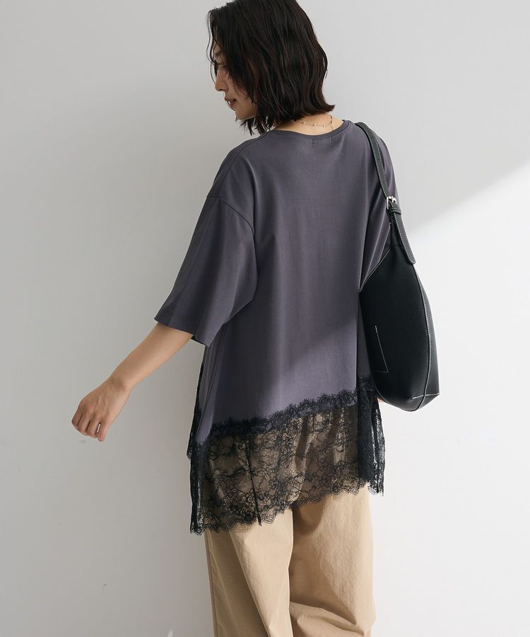 Green Parks「裾イレヘムレースプルオーバー」|Tシャツ・カットソー|