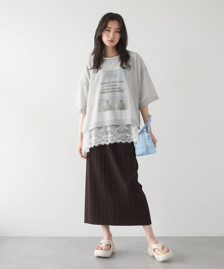 Green Parks「裾イレヘムレースプルオーバー」|Tシャツ・カットソー|