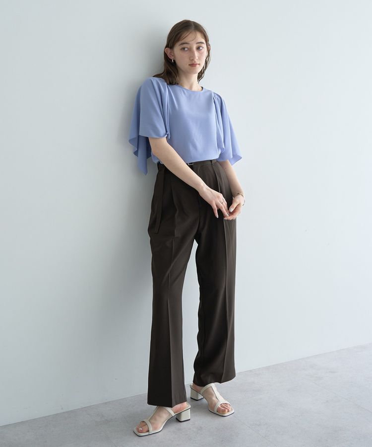 YECCA VECCA「ベルト付きタックストレートパンツ」|その他|