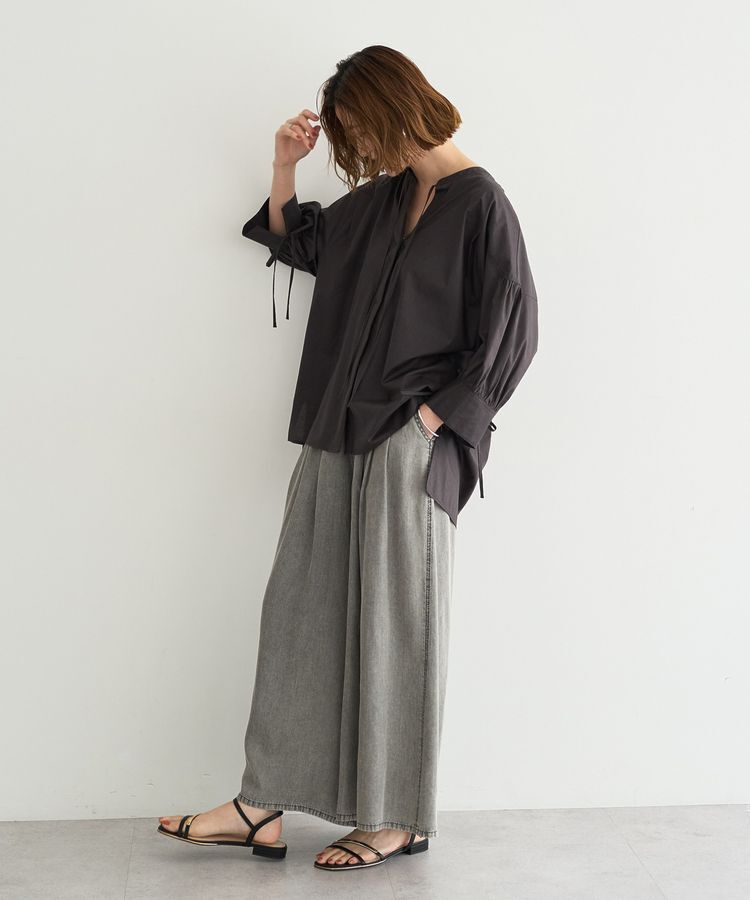 YECCA VECCA「バイオ加工ヴィンテージデニムワイドパンツ」|デニム|