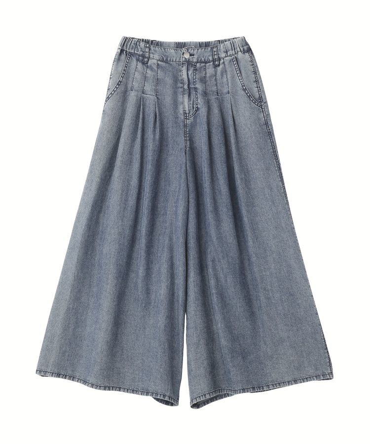 YECCA VECCA「バイオ加工ヴィンテージデニムワイドパンツ」|デニム|