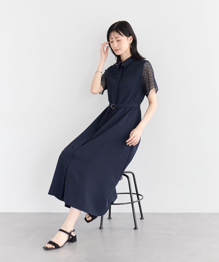 YECCA VECCA「レース切替ワンピース」|ワンピース|