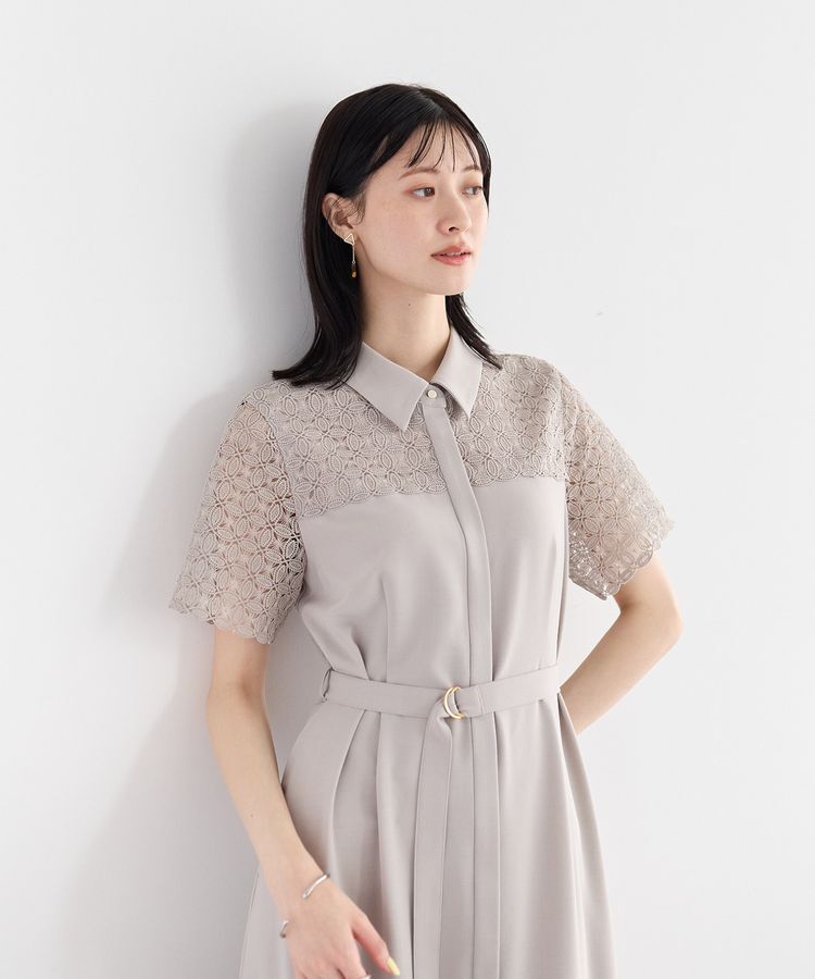 YECCA VECCA「レース切替ワンピース」|ワンピース|
