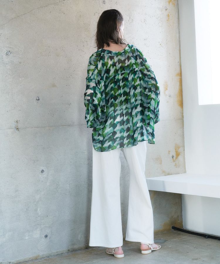 Editt by YECCA VECCA「[2SET]キャミ付きシアージオメ柄シャツ」|シャツ・ブラウス|
