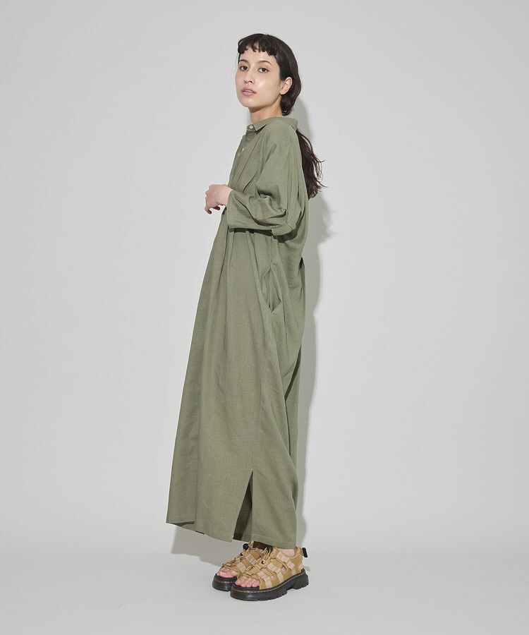 GARAGE OF GOOD CLOTHING「リネンタックロングワンピ-ス」|ワンピース|