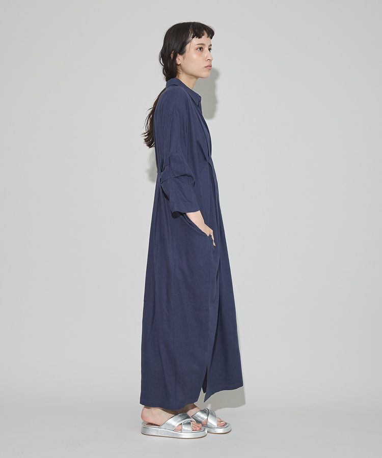 GARAGE OF GOOD CLOTHING「リネンタックロングワンピ-ス」|ワンピース|
