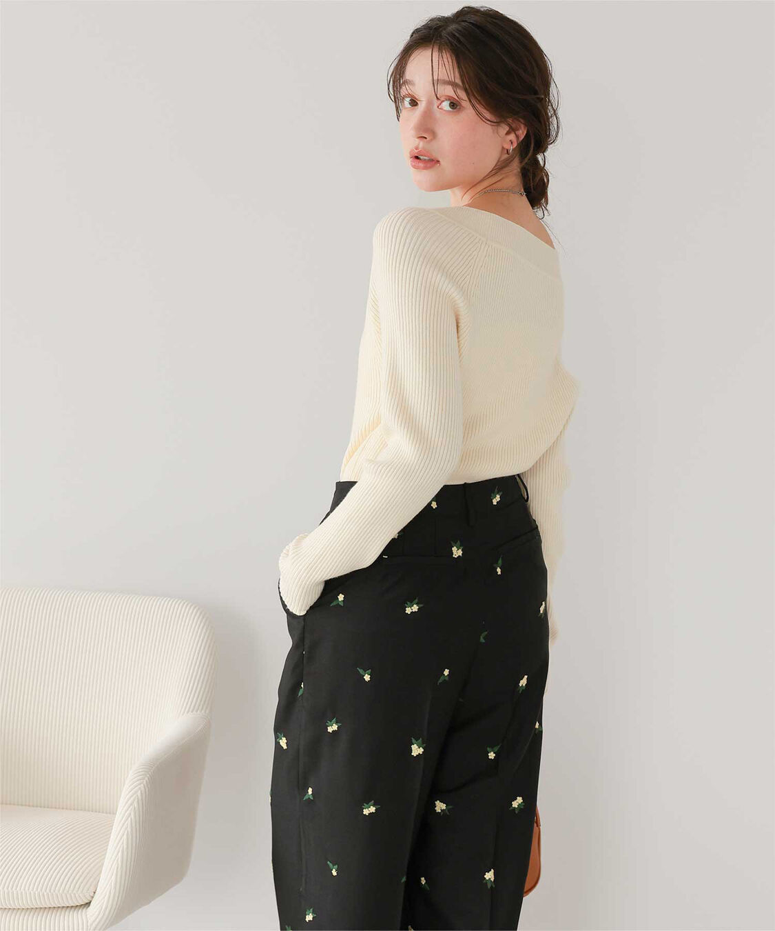 titivate「ウォッシャブルボートネックニット」|ニット・セーター|