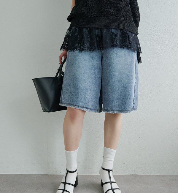  「リヨセル混デニムハーフパンツ」|その他|