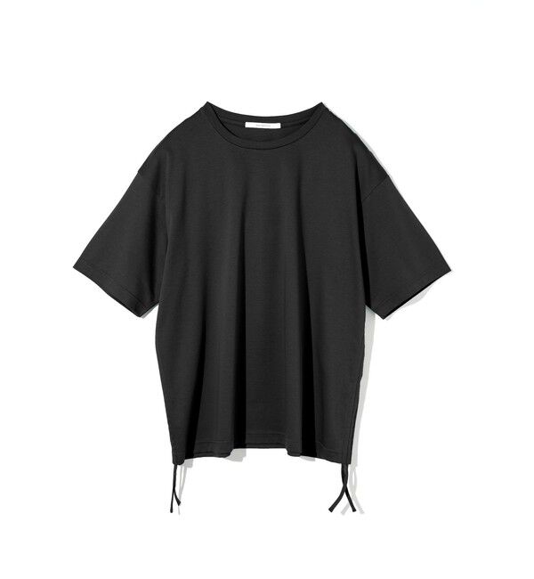 MIDIUMISOLID「MIDIUMISOLID for Ladies ドローストリングTシャツ」|Tシャツ・カットソー|ブラック