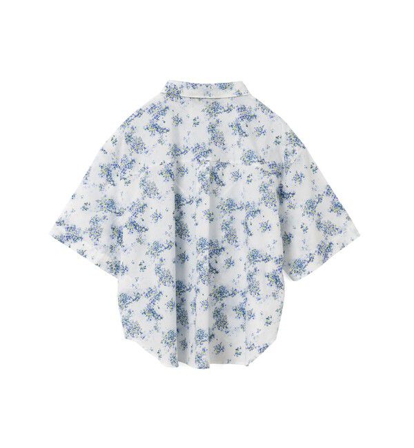 mizuiro ind「mizuiro ind 花柄ハーフスリーブシャツ」|シャツ・ブラウス|